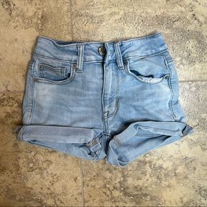American Eagle light wash denim shorts